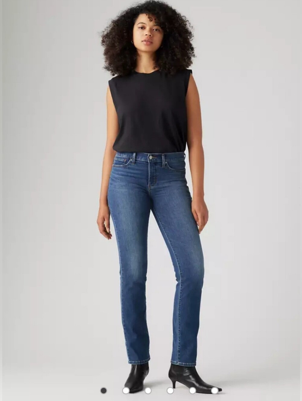 Levi's Women's Straight Jeans in Dark Blue Denim